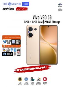 Vivo V60 5G - 12GB RAM - 256GB Storage - Easy Monthly Installments - PTA Approved - 1 Year Official Warranty - The Original Bro Mobiles - TOB70